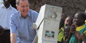 A file photo of Nigel Linacre, co-founder and chair of the Board of Trustees of the Chippenham-based water charity, WellBoring, during his tour in Kenya. 