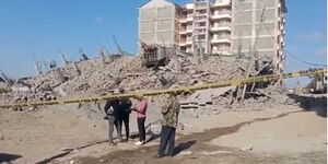 Nine storey building that collapsed in Ruiru, Kiambu County on Sunday, October 17