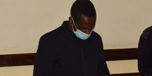 An undated image of Benard Njeru appearing at the Makadara Law Courts