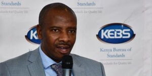 KEBS Managing Director Bernard Njiraini making his remarks during the World Standards Celebration on October 15, 2020