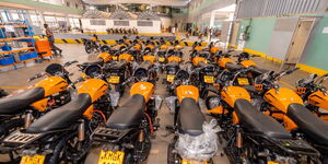 Numerous electric bikes at Roam park in Nairobi on Tuesday July 25, 2023