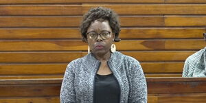 Controller of Budget, Margaret Nyangate Nyakang'o at the Mombasa Law Courts on December 5, 2023.