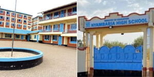 Photo collage of Nyambaria High School in Nyamira County