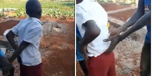 Photo collage of class eight pupil at Nyamninia boarding primary school in Yala, Siaya County