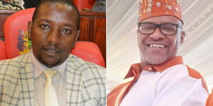 Nyandarua MCA Zachary Mwangi Njeru (left) and his namesake from Nakuru County.