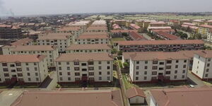 An image taken from drone footage of Nyayo Estate in Nairobi