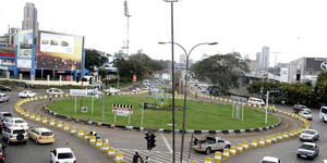The Nyayo Stadium Roundabout.