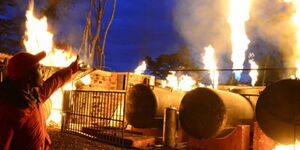 A scene from the 2012 LPG  explosion in Giakanja, Nyeri