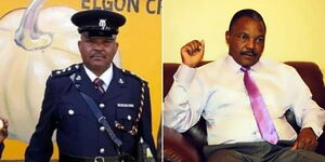 A collage of Huruma Police Commander Simon Ndeti