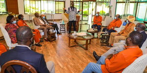 ODM leader Raila Odinga meets Mt Kenya elders at his Karen home in Nairobi