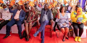 ODM leader Raila Odinga received defectors from the UDA on Wednesday, September 8, at Chungwa House.