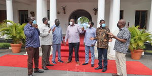 President Uhuru Kenyatta meets ODM leader, Raila Odinga, and One Kenya Alliance principals, Moses Wetangula, Musalia Mudavadi, Kalonzo Musyoka, and Gideon Moi.