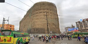 A building under construction in OTC, along Ronald Ngala street in Nairobi