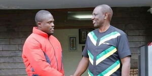 DP William Ruto with Joseph Ochieng Handa alias Obude (left) at the DP's official residence.