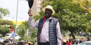 Azimio leader Raila Odinga at a past political rally. 