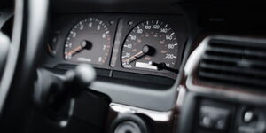 File photo showing a car's odometer