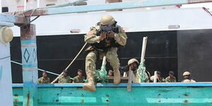 Officers from the United States Naval Forces Africa during a past operation
