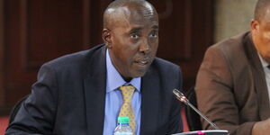 Kajiado Governor Joseph Ole Lenku at  Senate Committee on County Public Investments and Special Funds (CPISFC) on February 15, 2023