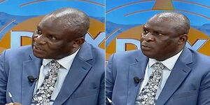 KUPPET National Chairman Omboko Milemba during an interview on Tuesday, March 29, 2022.