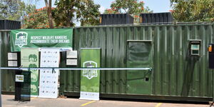One of the container house constructed for Nairobi National Park Rangers on Monday, March 8, 2021.