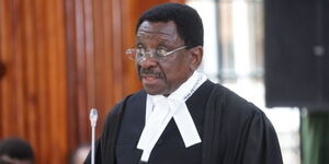Siaya Governor and Senior Counsel James Orengo giving his submissions at the Supreme Court on August 31, 2022