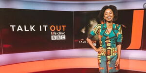 Outgoing BBC Journalist Sharon Machira at station's studio on May 13, 2019.