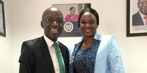 Outgoing PDU Communications Director Laban Cliff Onserio (left) and State House Spokesperson Kanze Dena.