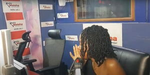 Outgoing Radio Maisha presenter Beatrice Maganga in studio on Saturday, January 28, 2022.