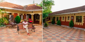 A collage image of Eliud Owalo's home in Siaya county.