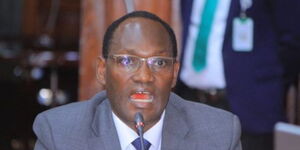 Treasury PS nominee Chris Kiptoo during the vetting by the Finance Committee on Monday, November 14.