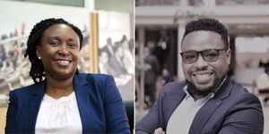Pamela Sittoni and Bernard Mwinzi of Nation Media Group