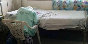 A patient at the Kenyatta National Hospital (KNH).