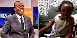 Citizen TV anchor Jeff Koinange (left) and 11-year-old Breana (right)