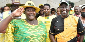 Peris Tobiko with Deputy President William Ruto on Friday October 8