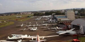 Planes parked at Wilson Airport.