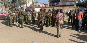 Water Police Unit during an operation in Kariobangi on Monday March 6, 2023