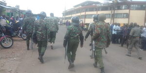 Police on the streets of Kabarnet, Baringo County on Thursday, March 12, 2020