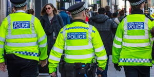 Police officers attached to the United Kingdom's Metropolitan Police Service.