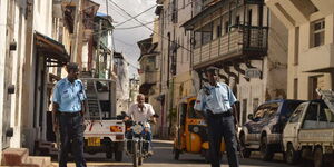 Police patrols at old town streets in Mombasa on October 6th 2016.