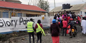 Hazina residents demanding answers at a local station on Friday March 24, 2023