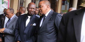 President Uhuru Kenyatta (Right) and Former Vice President Moody Awori pictured at a past function.