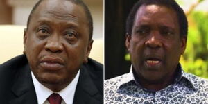 President Uhuru Kenyatta (left) and Political Analyst Herman Manyora