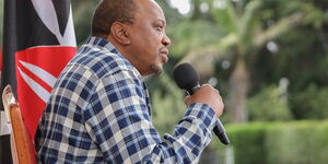 President Uhuru Kenyatta Speaking during his radio interview at State House Nairobi on April 7, 2020.