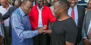 President Uhuru Kenyatta and Starehe MP Charles Njagua