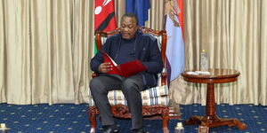 President Uhuru Kenyatta at State House on Saturday, July 30, 2022.