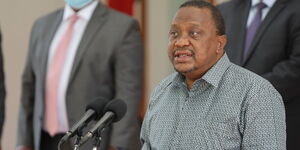 President Uhuru Kenyatta delivering his speech on July 6, 2020.