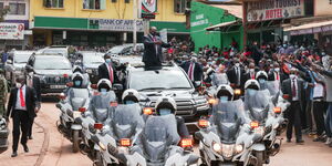 President Uhuru Kenyatta in Kisii on Mashujaa Day October 20, 2020.