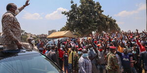 President Uhuru Kenyatta pictured in Nairobi Slums on August 10, 2020.