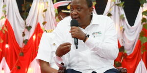 President Uhuru Kenyatta speaking at the Bomas of Kenya on December 7, 2020.