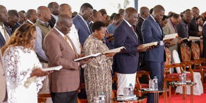 President William Ruto, First Lady Rachel Ruto, Deputy President Rigathi Gachagua, his wife Dorcas Rigathi and Governor Sakaja.jpg